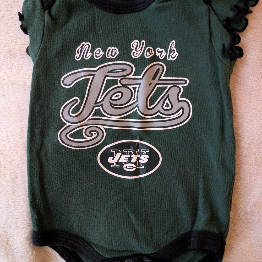 NFL TEAM APPAREL Infant Girl's "New York Jets" 1-Piece - Size 0/3 Mos.